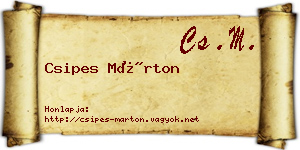 Csipes Márton névjegykártya