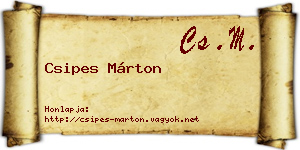 Csipes Márton névjegykártya