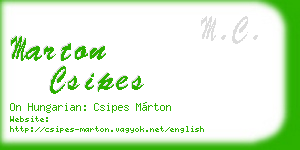 marton csipes business card