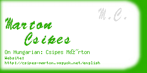 marton csipes business card